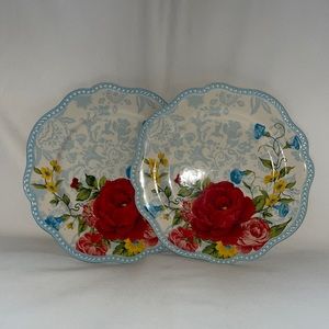 Two (2) Pieces of The Pioneer Woman Sweet Rose 9 inch Plates